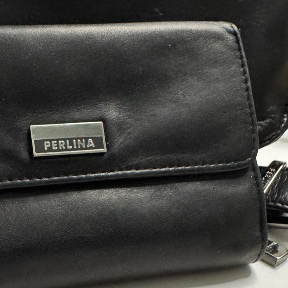 Perlina Black Leather Bifold Wallet - Picture 12 of 13